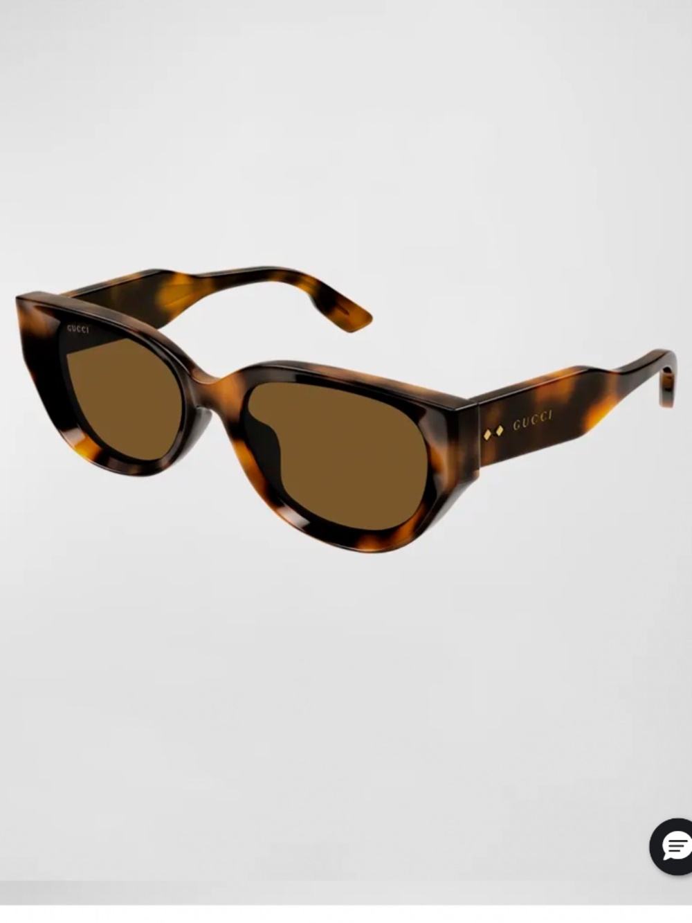 Gucci Beveled Recycled Acetate Cat-Eye Sunglasses